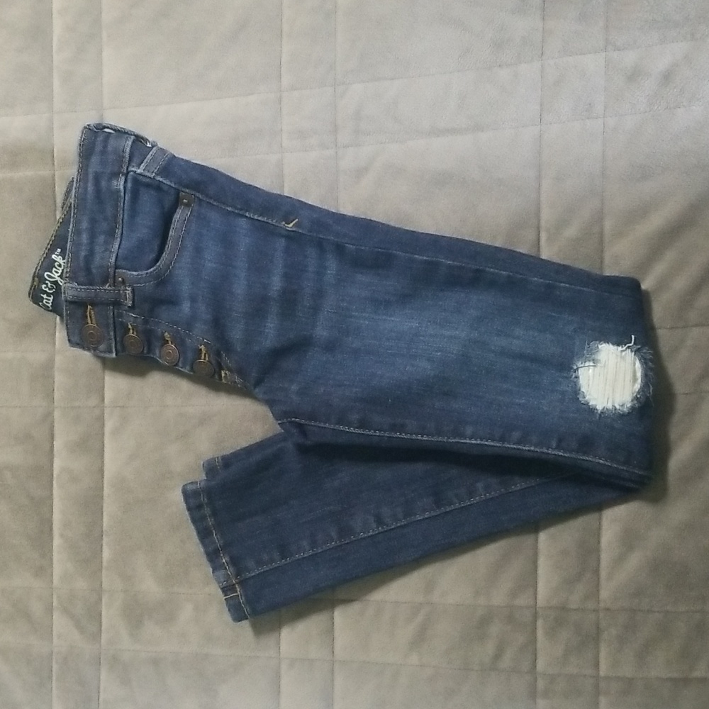 Cat & Jack Distressed skinny button fly jeans